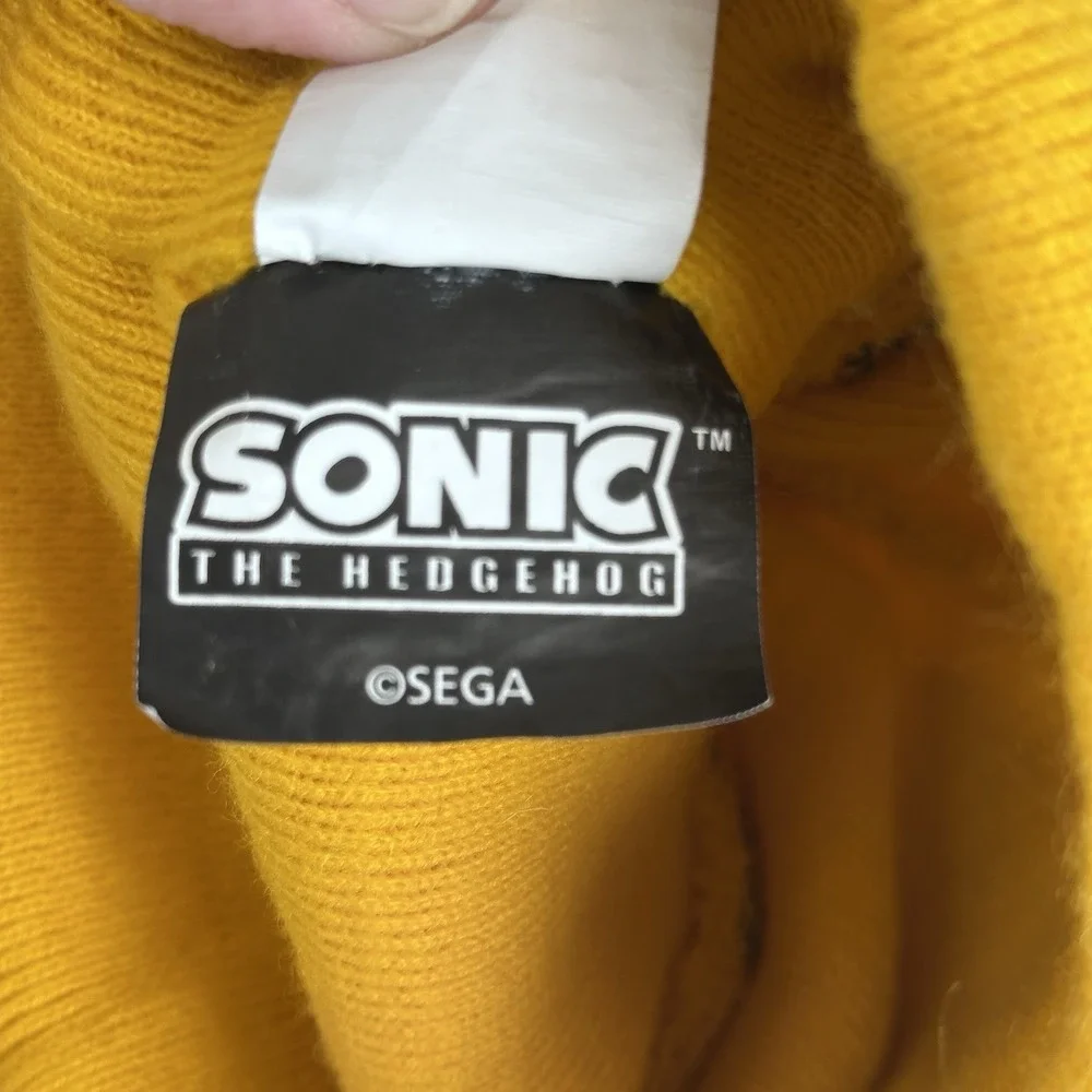 SEGA Sonic the Hedgehog Tails Youth OSFM Knit Acrylic Beanie Yellow